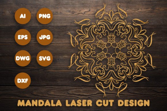 3D Fish Sea Mandala SVG Files for Cricut and Laser Cutting