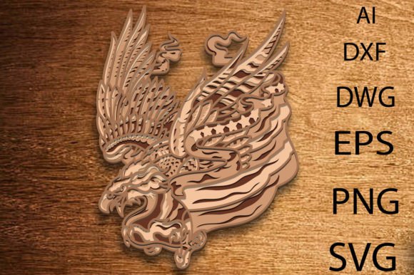 3D Patriotic Eagle SVG: A Multi-Layer Design for Crafters