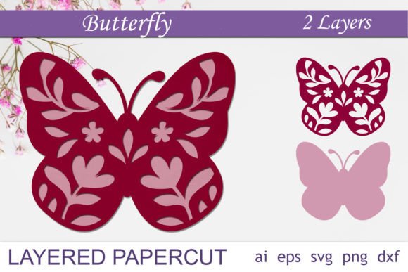 Beautiful Butterfly Paper Cut SVG for Your Projects
