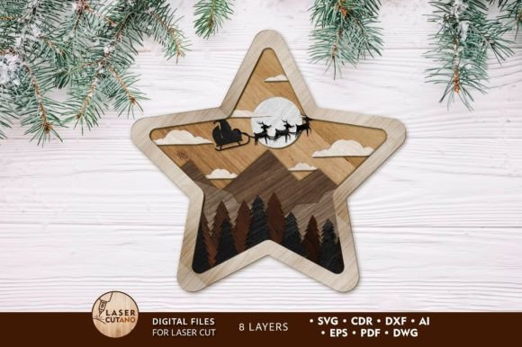 CHRISTMAS STAR Multilayer Wall Decor
