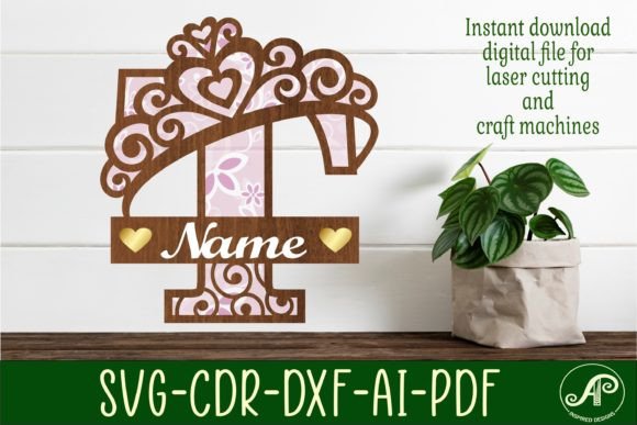 Crown Capital Monogram Letter T SVG for Elegant Crafts