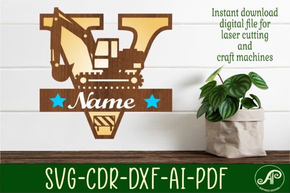 Digger Capital Monogram Letter V SVG