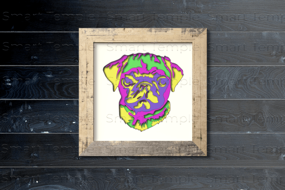 Dog Papercutting SVG: Layered Design for Crafts