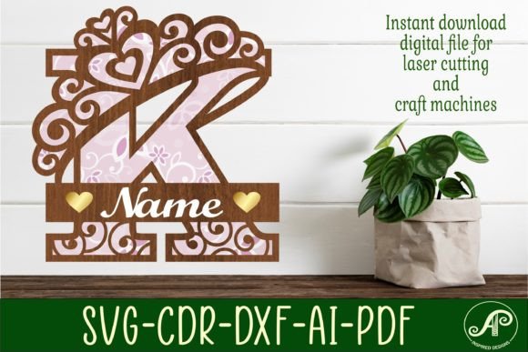 Elegant Crown Capital Monogram Letter K SVG Design