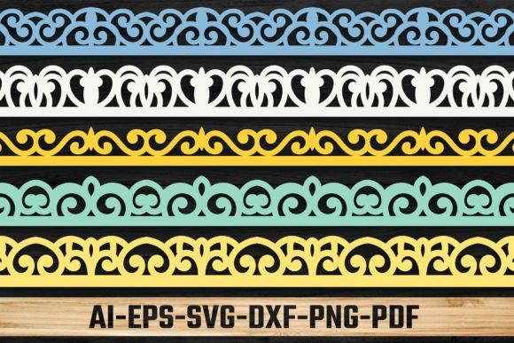 Laser Lace Border Die Cuts Bundle SVG 32