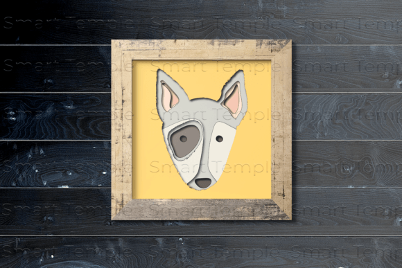 Layered Dog Papercutting Svg & Vector Shadow Box Design