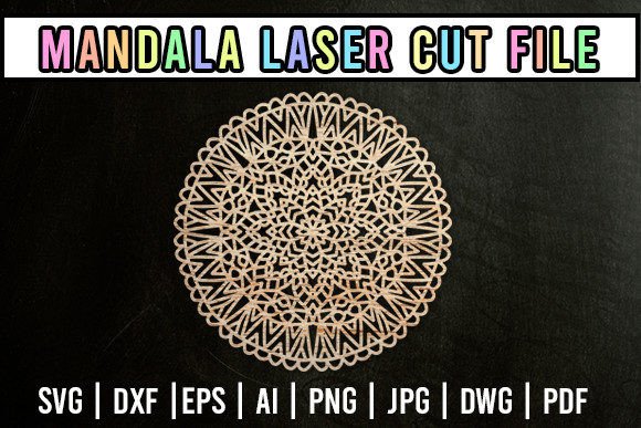 Mandala Laser Cut, Coloring Page