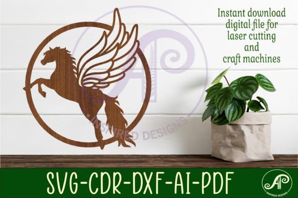 Pegasus Wall Sign SVG Laser Cut File
