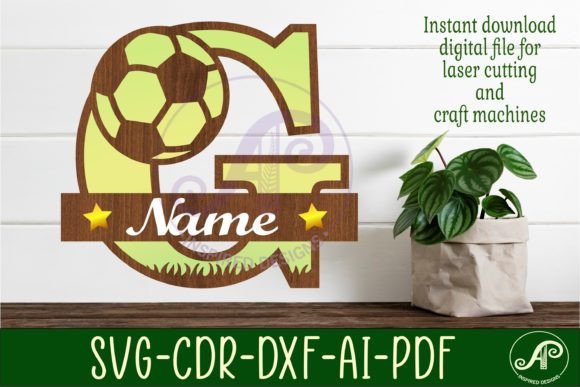 Soccer Monogram G Letter: A Dynamic Design Asset