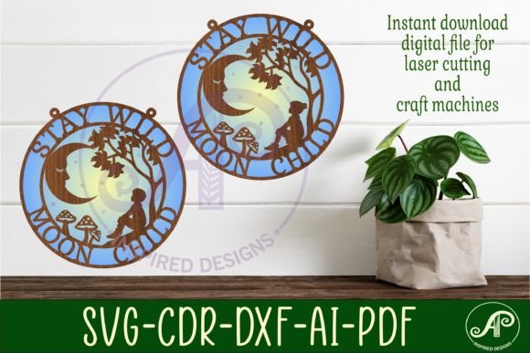 Stay Wild Moon Child Wall Art: Creative SVG Designs
