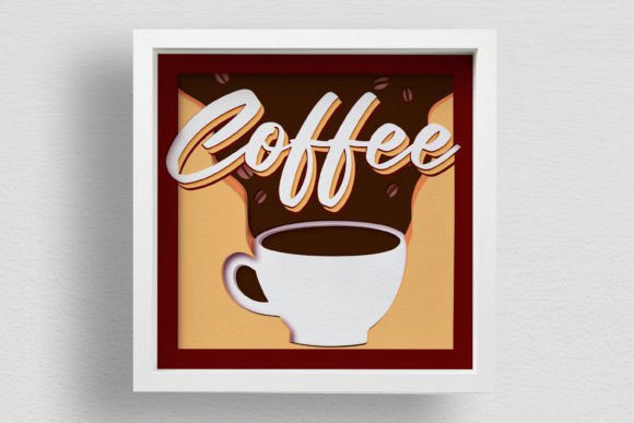 Stunning 3D Coffee Shadow Box SVG & Mandala Design
