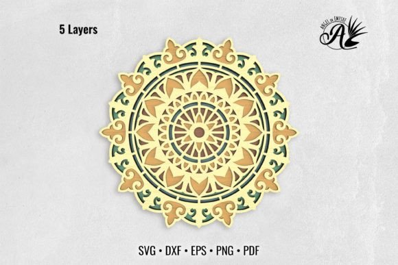 Sunflower Mandala 3D Layered Art: A Versatile Design Asset