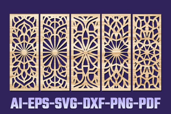 Svg Laser Cut Decorative Panel Set 52: Elegance in Every Cut