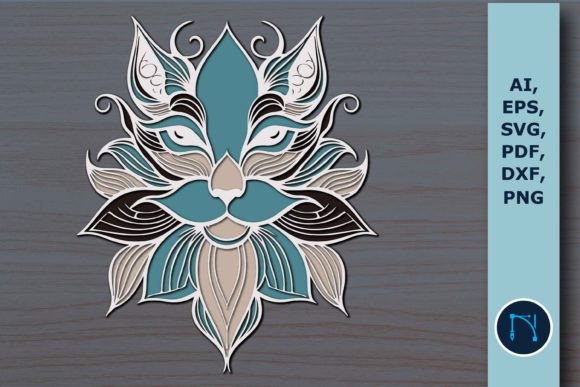 Unleash Your Creativity with a Layered Cat Mandala SVG