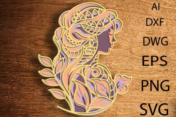 Virgo Zodiac Sign: A Multilayer Decoration Design