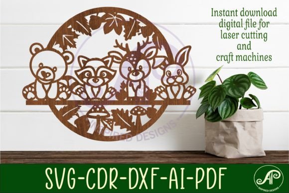 Woodland Animal Wall Art Sign, SVG File